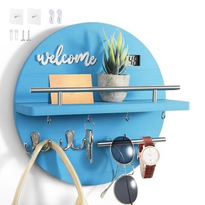 Key Holder for Wall, Key and Mail Holder Organizer with - Key Holder Wall Blue