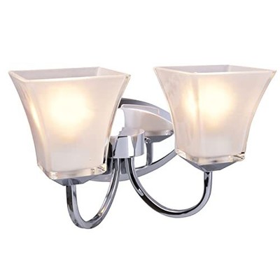 Aspen Creative 62131 Two Metal Bathroom Vanity Wall Light Fi