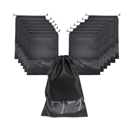 12 Pcs Shoe Bags for Travel, Packing, Storage & Organizing. Reusable Dust-Pro...