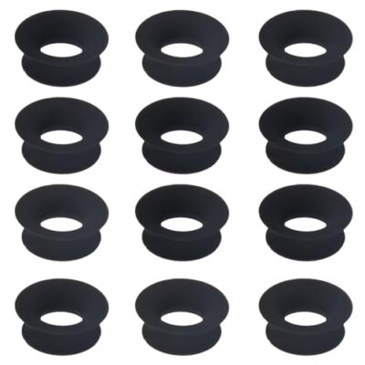 12pcs Mute Style Pack for Earplugs, Silicone Quiet Ear Plugs Mute Insert Black