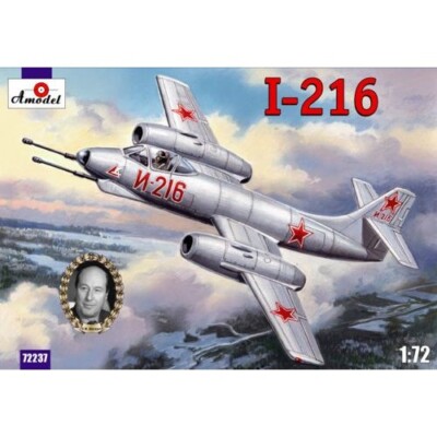 Amodel 72237 Plastic model airplane kit Scale 1:72 Alekseyev I-216 models kits