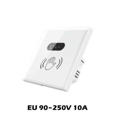 110V 220V 10A Smart Wall Light Switch Hand Sweep Sensor GlassPanel without Touch
