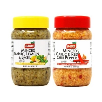 Badia Minced Garlic Flavor Basil Lemon & Red Chili Pepper Natural Spice Seasonin