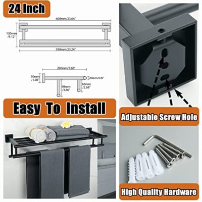 Towel Rack For Bathroom And Lavatorywall Mount Tower Holder Towel Hanger With Do