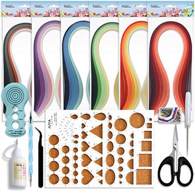 Paper Quilling Kits Board Pearl Pin Tweezers Awl Scissors Glue Bottle Art Crafts