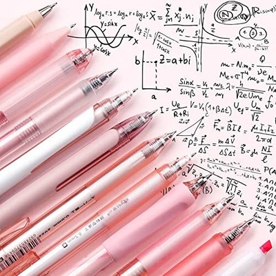 Set For Girls Writing + 12pack Pastel Gel Ink Pen Set Cut