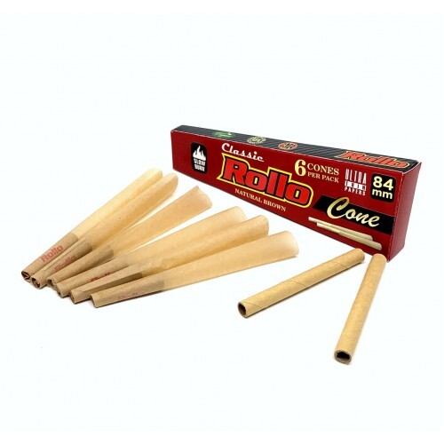 Rollo Classic 84mm Cigarrette Cones King Pre Rolled Paper - 12