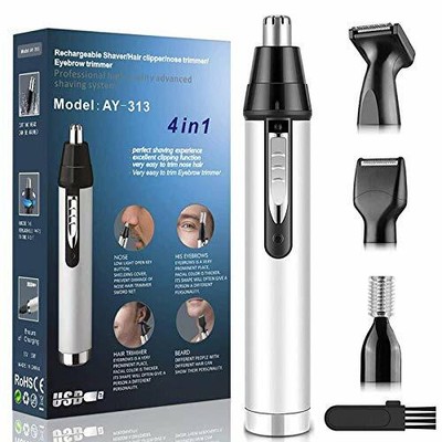 Ear and Nose Hair Trimmer for Men,Professional USB Rechargeable 4 in 1