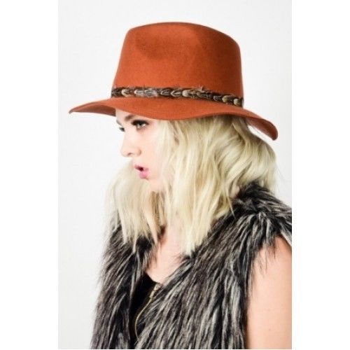 RARE - Erratica Jean Hicks Seattle - Felted Wool Hat - Brown  display picture 3