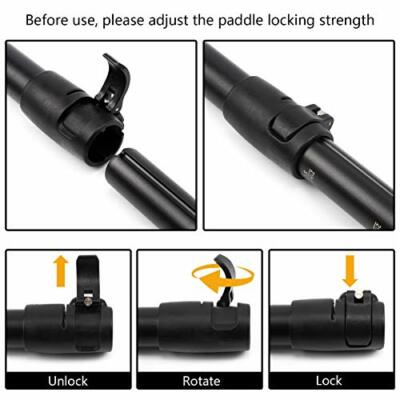 SUP PADDLES Adjustable Stand-Up Paddle Oars for Paddleboard Orange 3-Pc MOISHOW