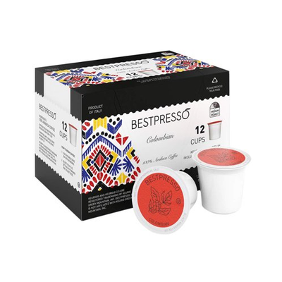 Bestpresso Coffee 12-Count Colombian Roast Single Serve K-Cup