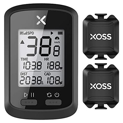 G+ GPS Bike Computer ANT+ with 2 Smart Cadence Sensor, Bluetooth Cycling Comp...