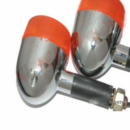 Fits Royal Enfield Thunderbird Classic Front & Rear Amber Indicator Set 12V 