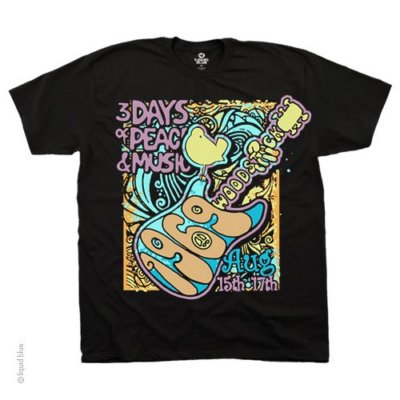 WOODSTOCK- PEACE AND MUSIC-1969-BLACK T SHIRT M L,XL,2X-3X,4X,5X,6X Love & Peace
