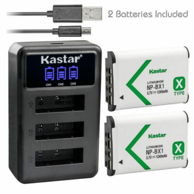 NP-BX1 Battery& Charger for Sony Cyber-shot DSC-HX90V RX1R, RX1R II RX1RM2,RX100