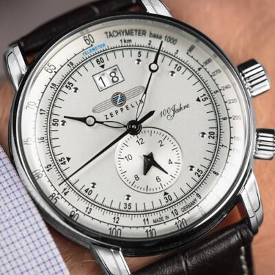 Pre-owned Zeppelin Special Edition 100 Years 100th Anniversary Quartz Dual Time 7640-1n Jp