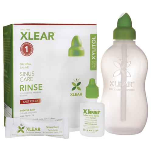XLEAR Sinus Care Rinse System Fast Relief Breath Easy Cleans Soothes Protects