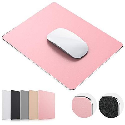Mouse Pad Rose Gold Hard Metal Aluminum Mouse Pad Premium Dual-Side Waterproo...