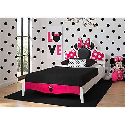 Delta Children Disney Minnie Mouse Wood Twin Furniture Bed Frame (Open Box)