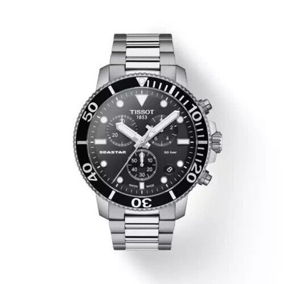 Pre-owned Tissot T-sport Seastar 1000 Chronograph Diver's Men's Watch T120.417.11.051.00