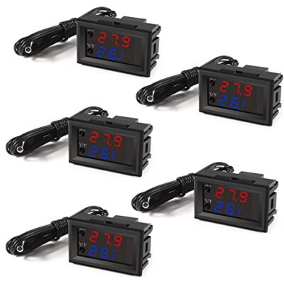2PCS Temperature Controller -50 to 110 Celsius (-58 to 230 F) DC 12V Programm...