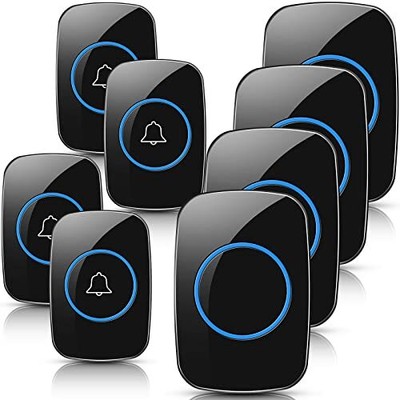 8 Pcs Waterproof Wireless Doorbell Kit 4 Pcs with 4 Pcs Receivers 1000 FT Range