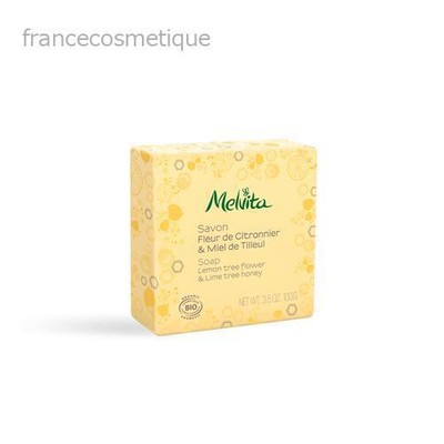 MELVITA SAVON BIO Fleur de Citronnier & Miel de Tilleul - 100g