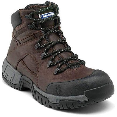 Pre-owned Michelin Men's 6" Hydroedge Steel Toe Waterproof Work Boot Brown - Xhy662 Color In Color Brown