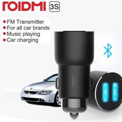 ROIDMI 3S Bluetooth 5V/3.4A USB Car Charger Music Player FM Transmitter for Cars