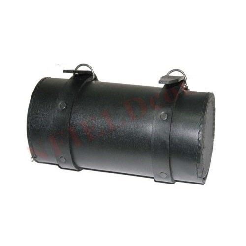 Lockable Black Leather Tool Roll Bag Fits Norton BSA Triumph Ariel BMW 