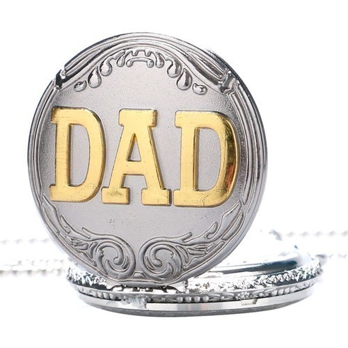 New Fashion Retro Big Face Dial Pocket Watch DAD Gift Long Chain Watch