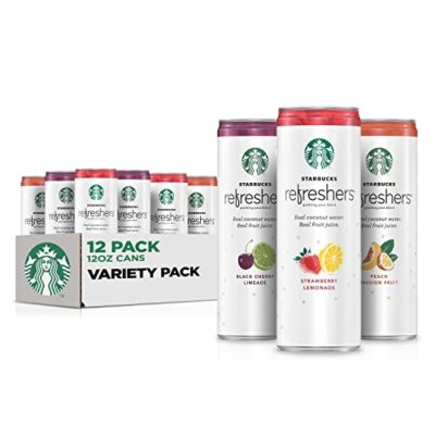Starbucks RTD Energy Drink Refreshers 3 Flavor Variety Pack 