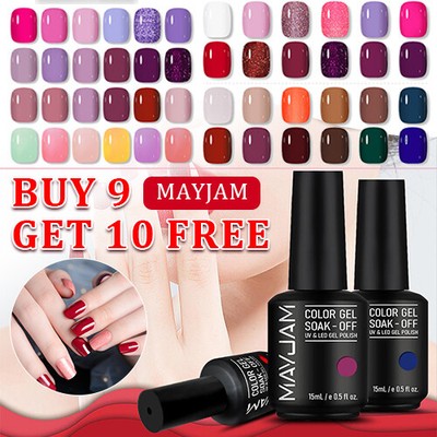 MAYJAM 15ml UV LED Matte Gel Polish Base Top Coat glitter Gel Nail Art Soak Off