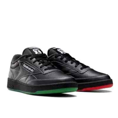 Reebok Club C 85 GX8318 Sneakers Women US 10.5 Black Leather Casual Shoes LR3614