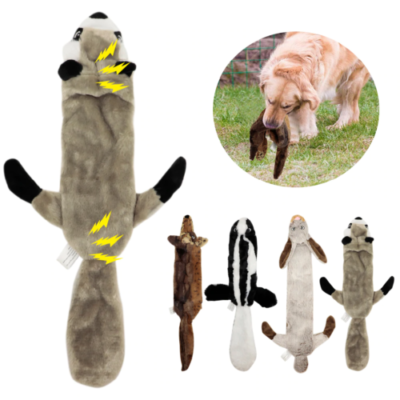 4Pc Dog Chew Toy Squeaky Plush Dog ...