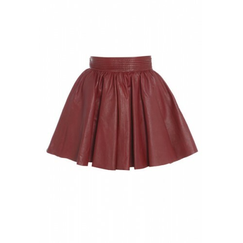 Pre-owned Of The Realm Branded Jester Red Skater Ladies Leather Skirt Sizes6,8,10,12,16,20 Uk Xmas Sale