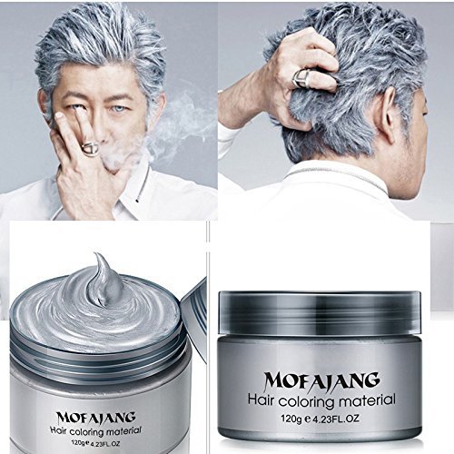 Professional Silver Grey Hair Wax Hair Pomades Natural Hairstyle