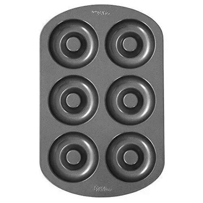 Wilton 6-Cavity Doughnut Baking Pan, Makes Individual Full-Sized 3 3/4'' Donuts