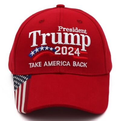 Trump Merchandise MAGA Hat Trump 2024 Hat Take One Size-Medium America Back-red