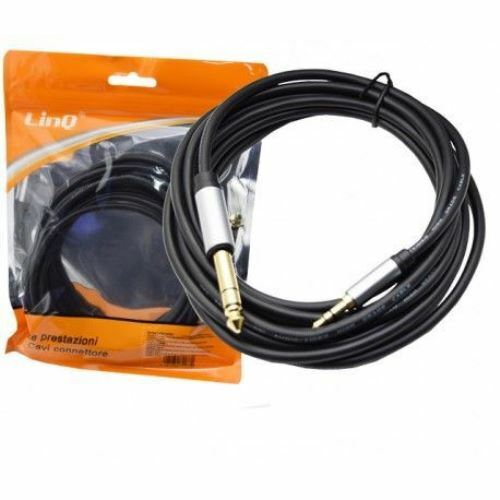 Cavo Audio Da Jack 3,5mm Maschio A Jack 6,35mm Maschio Lungo 3Mt Linq Hdv-6353