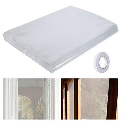 10-Window Shrink Film Insulator Kit 62x433 Inch for 3x5ft Windows
