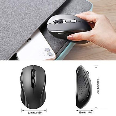 Bluetooth Wireless Mouse 3 Modes Bluetooth 5.0 & 3.0 Mouse 2.4g Wireless Portabl