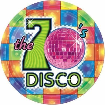 Flashback Fever 70's Disco Retro Dance Theme Party 7'' Paper Dessert Plates