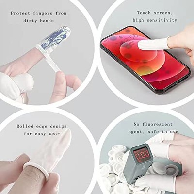 250 Pcs Finger Cots - Disposable Finger Protectors - Latex Rubber Finger Covers