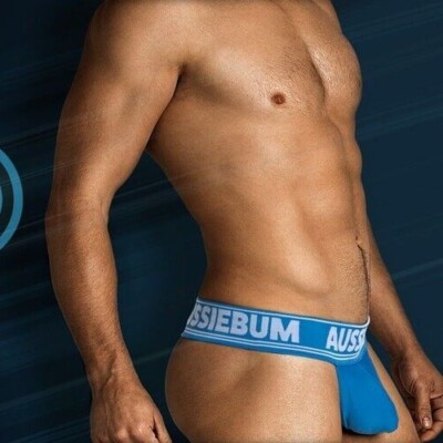 New aussiebum The Cup Jockstrap, Blue, Medium