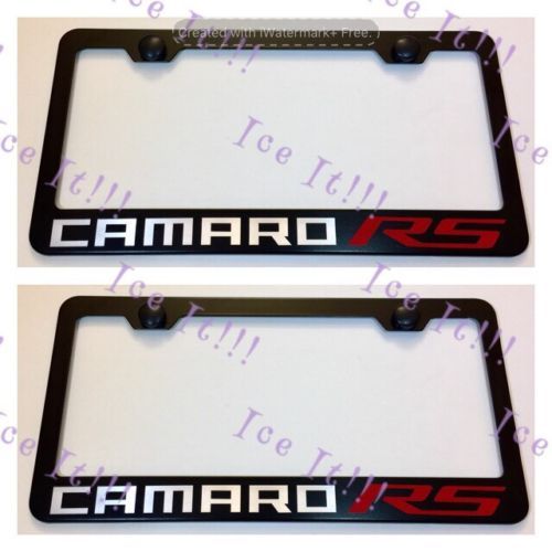 2Pack Tri-Color Stainless Steel License Plate Frames Holder with Screw