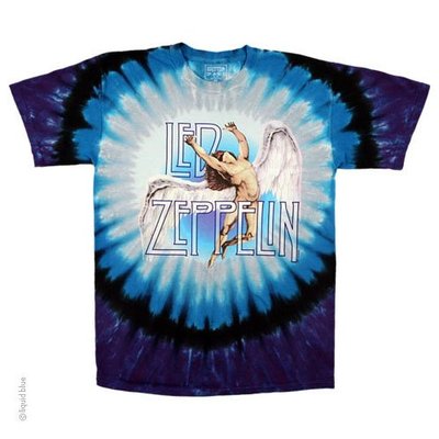 LED ZEPPELIN-SWAN SONG-TIE DYE T-SHIRT S,M,L,XL,2XPage,Plant,Bonham,Jones-ICARUS