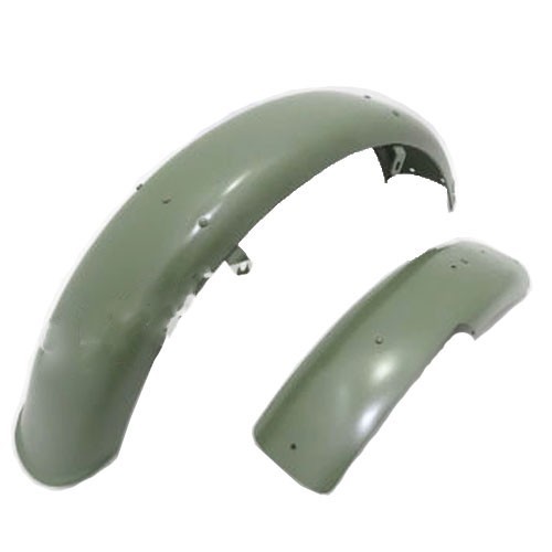 Matchless G3l Ajs 16m Military Model Green Painted Mudguard Set With Stays 
