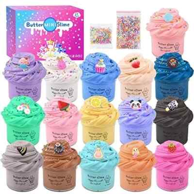 16 Pack Butter Slime Kit, Mini Cloud Slime Kit for Girls and Boys, Soft