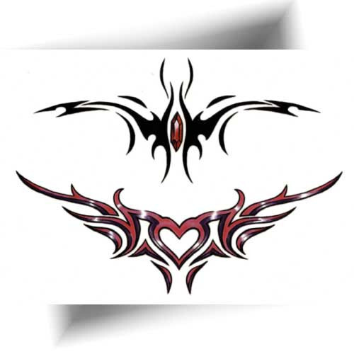 ð´ Tatouage Temporaire Tribal Coeur  - Tattoo Ã©PhÃ©MÃ¨Re Bras - Bas Du Dos ð´